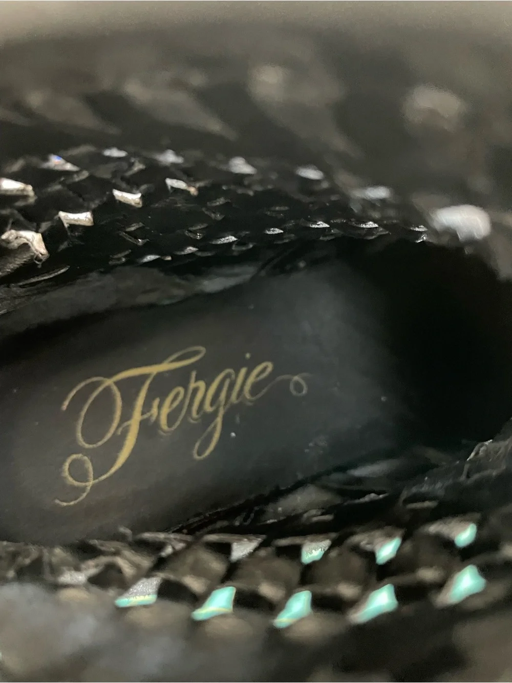 Fergie Black Perforated Booties